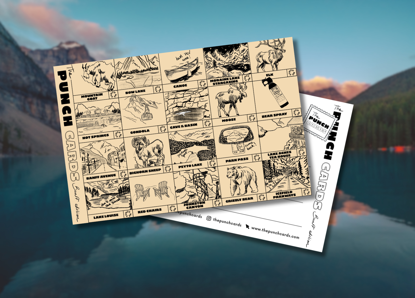 ROCKIES LOVER — The Banff Punchcard by The Punchcards THE PUNCHCARDS