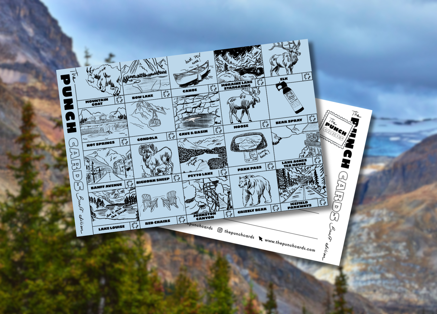 The GLACIER edition— The Banff Punchcard by The Punchcards THE PUNCHCARDS