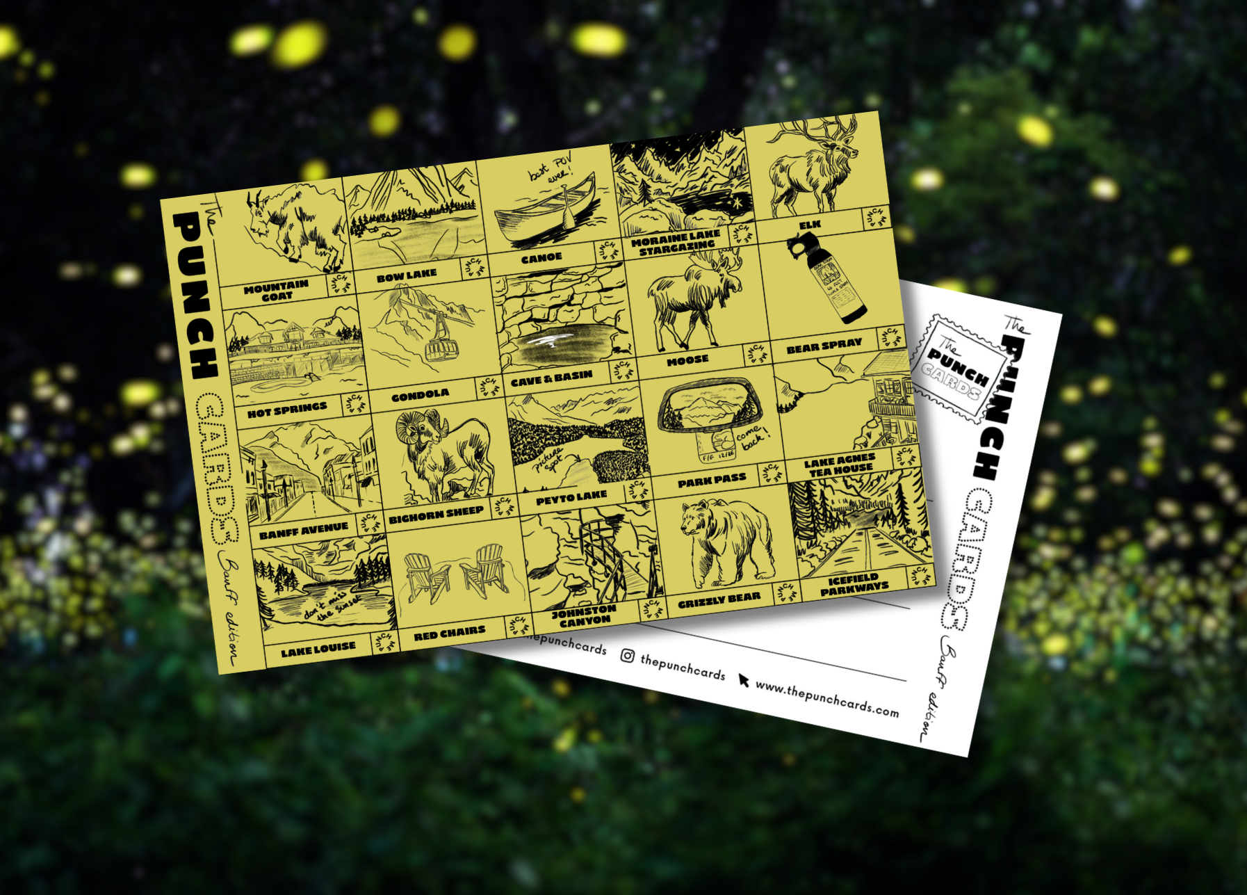 The FIREFLIES edition — The Banff Punchcard by The Punchcards THE PUNCHCARDS